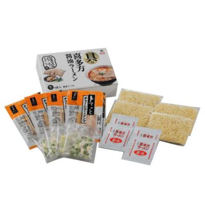 具付き喜多方ラーメン　4食箱入り（醤油）（とろっとチャーシュー）